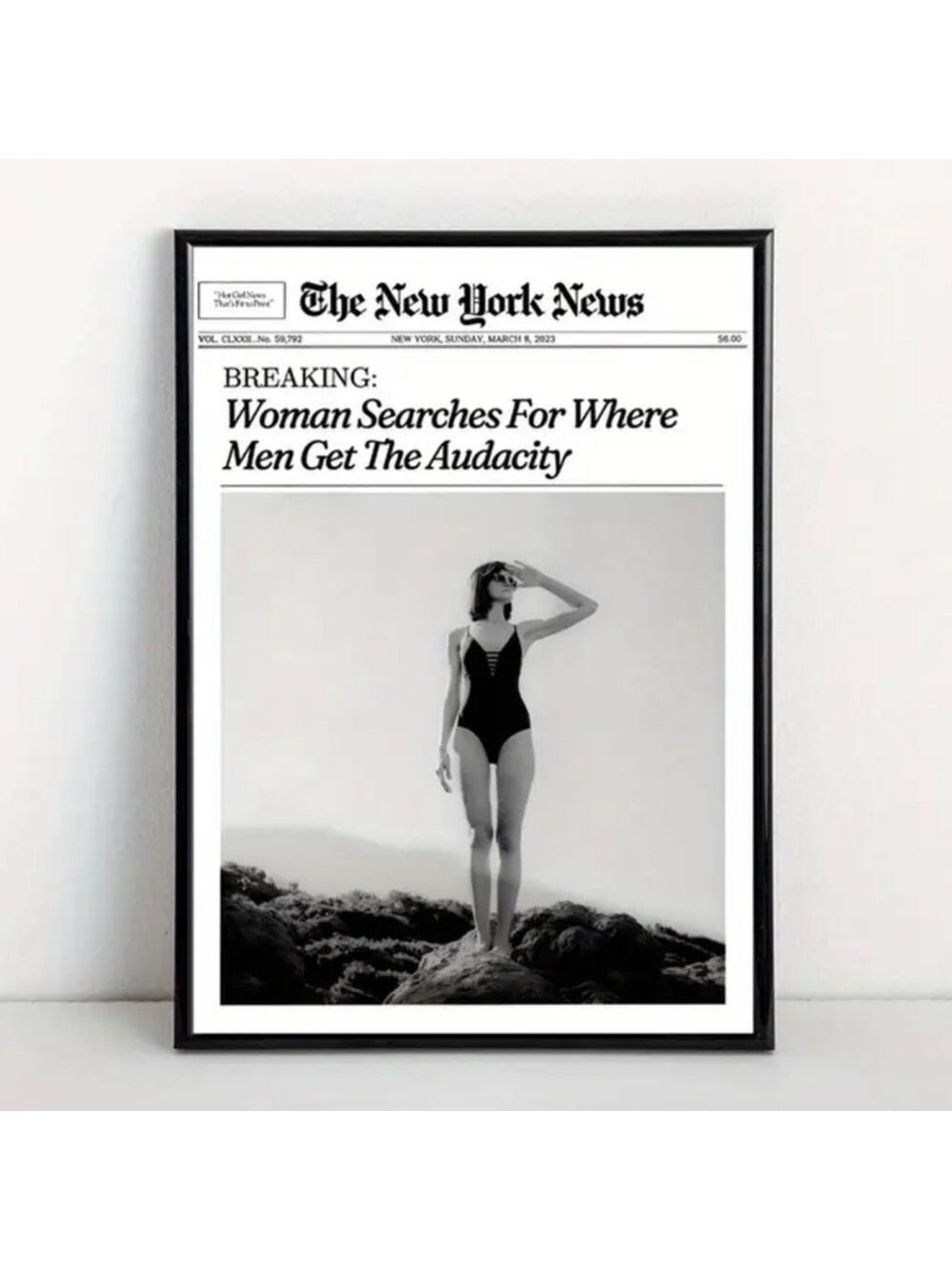 “Where Men Get The Audacity” Canvas Feminist Print Wall Art - Picture 6 of 6